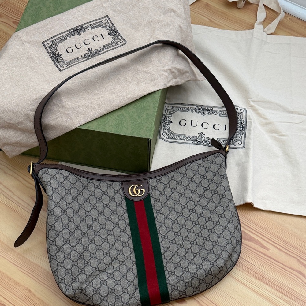 Gucci Ophidia Saddle bag Large cross body excellent condition with box